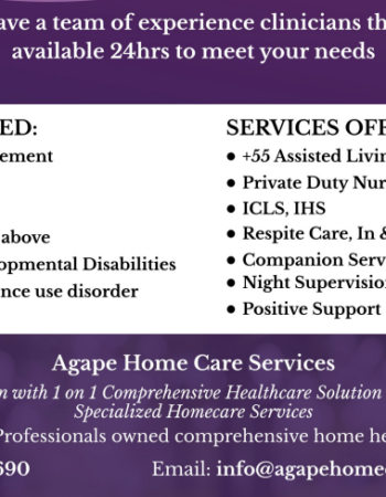 AGAPE HOME CARE SERVICES LLC, Multiple Locations